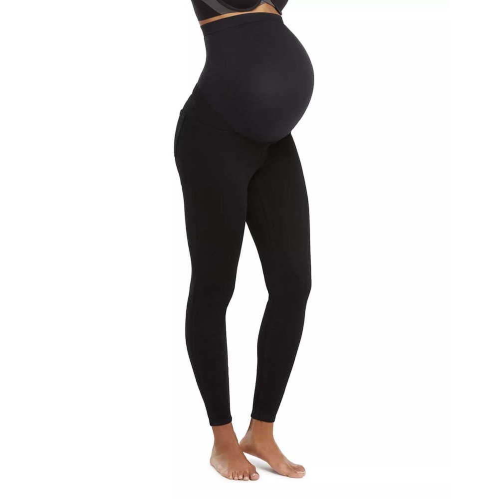 SPANX Mama Maternity Jean-ish Ankle Leggings Women Small Black NWT Over Belly‎